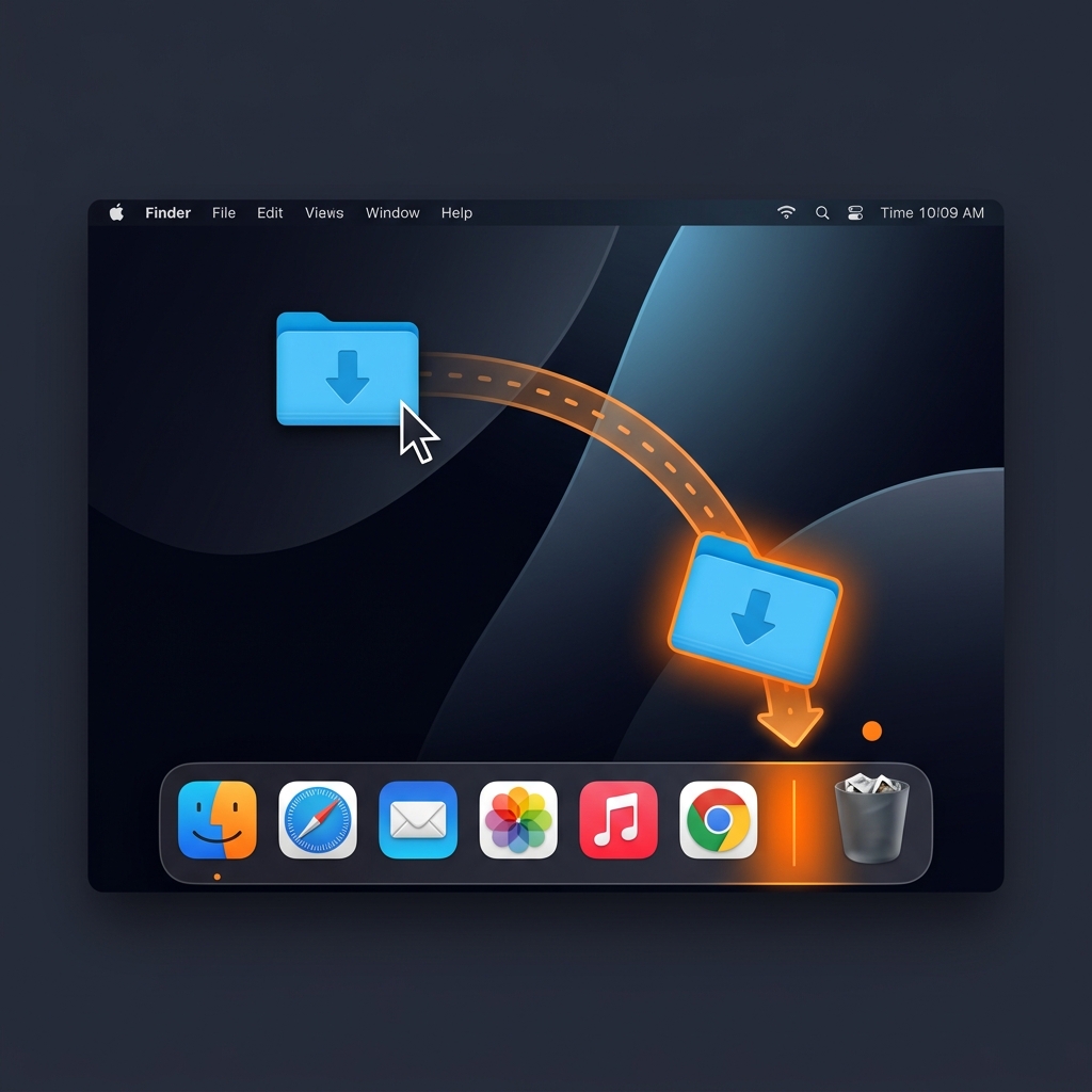 Illustration for How to Get the Downloads Folder Back on the Mac Dock